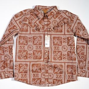 NWT Wrangler Girls' button down with pearl snap buttons. Size XXL